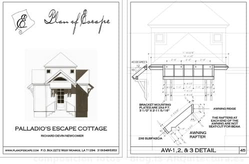 planos construccion Palladio's Cottage