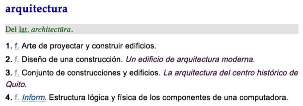 Definición Arquitectura (RAE)