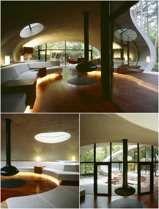 interior sala Residencia Shell Japon