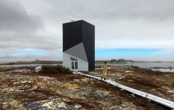 entrada refugio Tower Studio isla Fogo