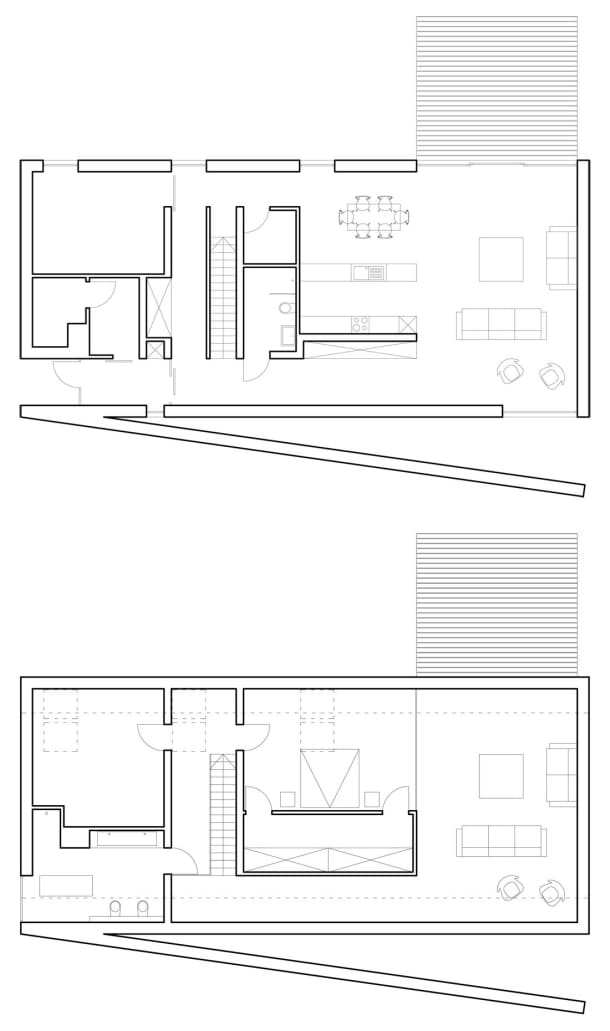 L House - planos planta - Moomoo Architects