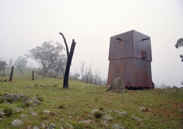 Permanen Camping refugio prefabricado de cobre y madera