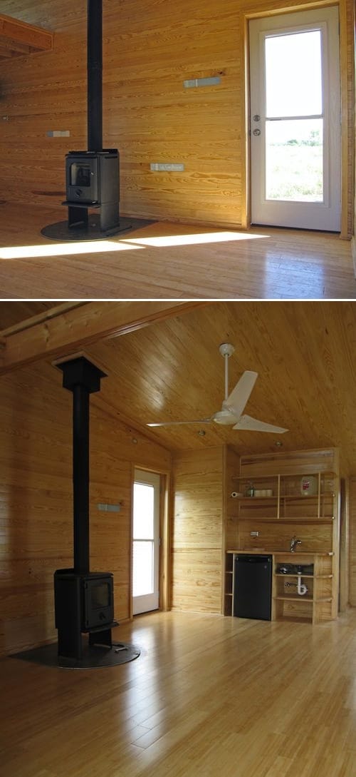 interior refugio ecologico Sustainable Cabin
