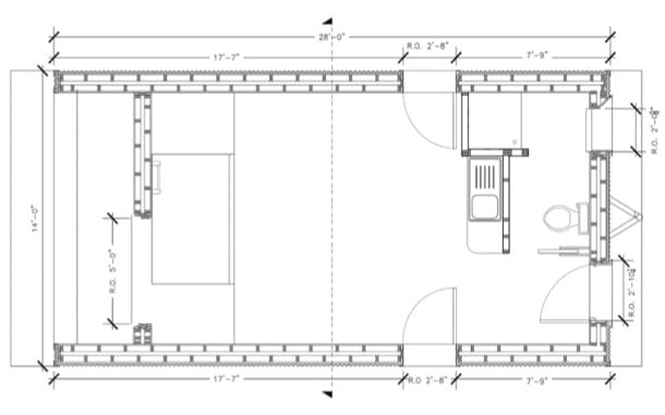 plano planta Sustainable Cabin