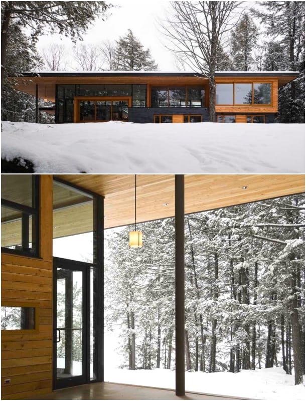 porche y fachada Casa Lago Eels Altius Architecture