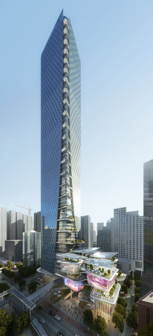 torre de oficinas en Luohu - Aedas