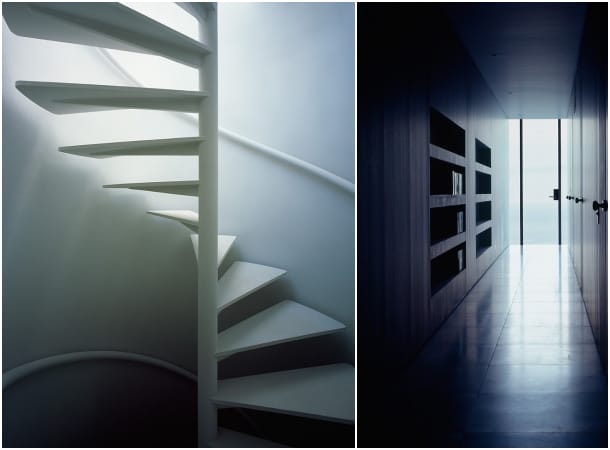PLUS casa minimalista - escalera caracol y corredor