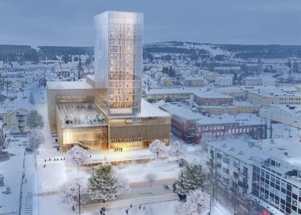 Centro Cultural Skellefteå vista aerea