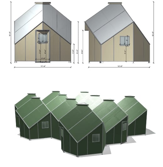 dimensiones refugio portatil HabiHut