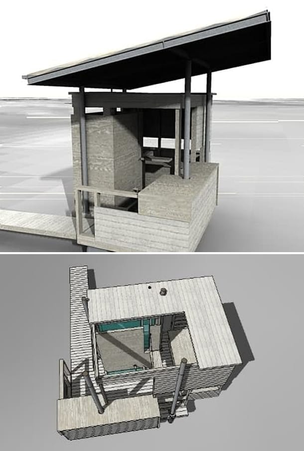 modelo SketchUp Lagoa Azul Shelter