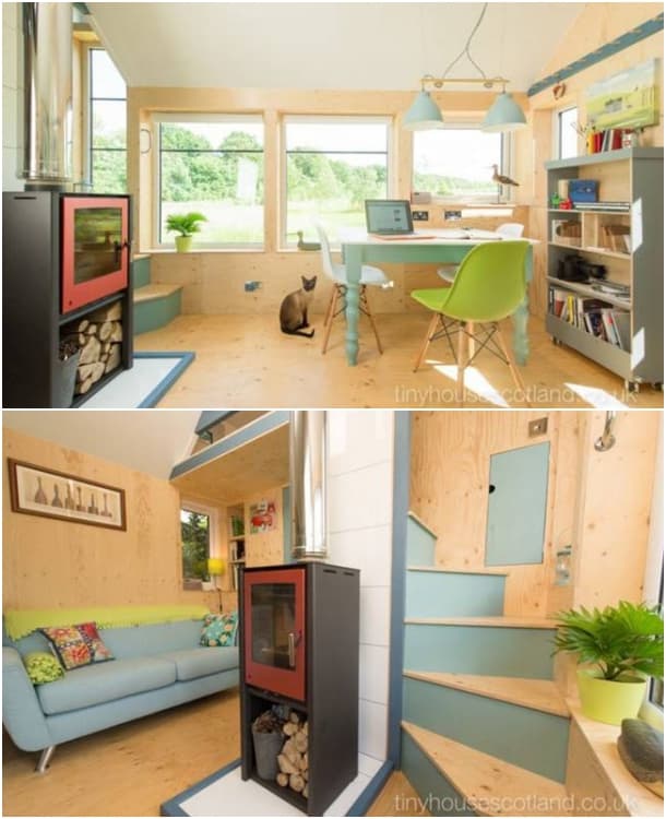 NestHouse casita de madera estufa lena