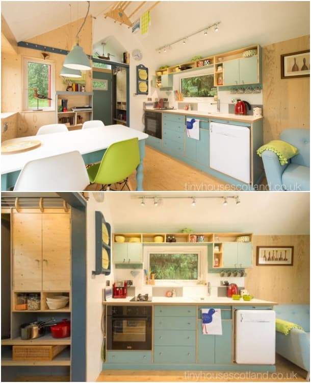 cocina casa de madera vintage