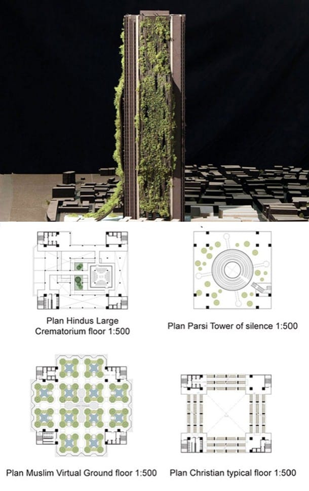 maqueta y planos Torre Moksha Mumbai - India