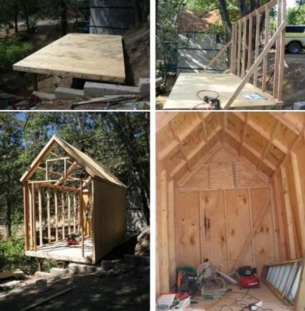 estructura mini casa de madera