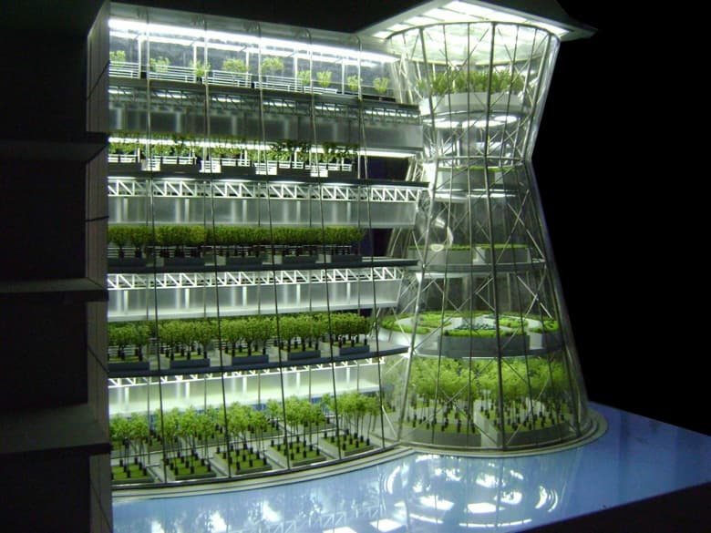 Clepsydra concepto de granja vertical