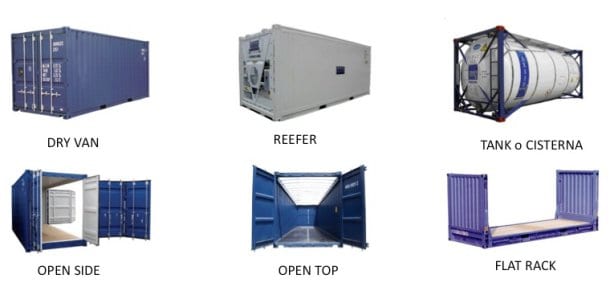 tipos de contenedores de carga
