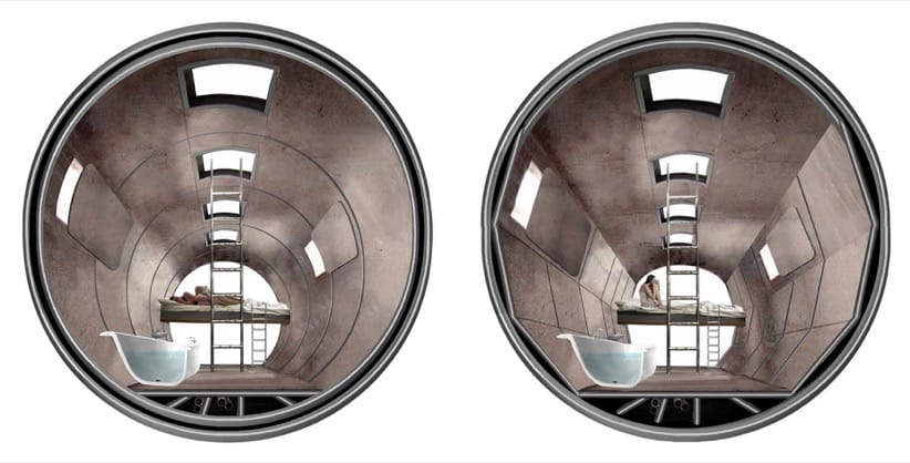 2 versiones para los Apartamentos KEG, según geometría del revestimiento interior