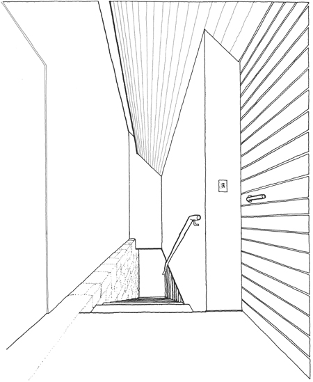dibujo de la escalera de la Greenwich House