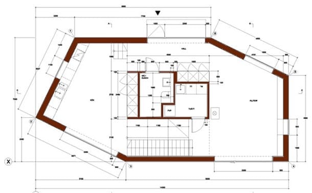 plano planta baja Casa Tumle