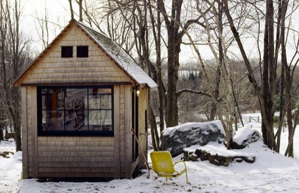 refugio de madera de Michael Pollan