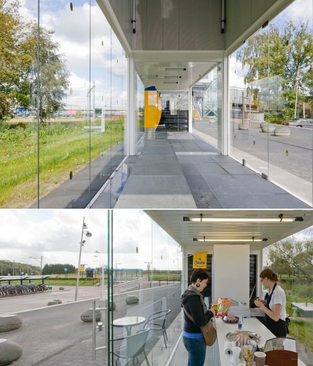 interior de la estación Barneveld Noord, en Países Bajos