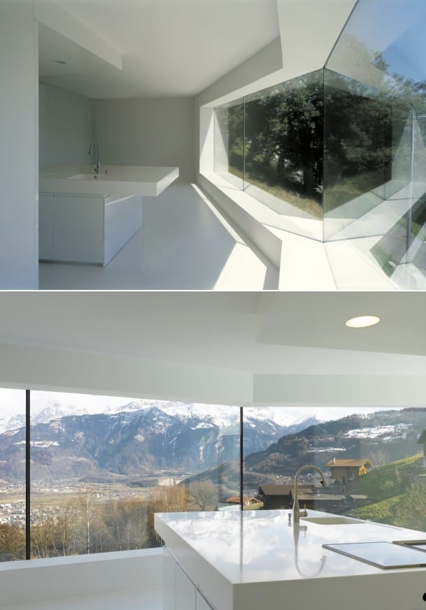 ventana horizontal de cocina minimalista