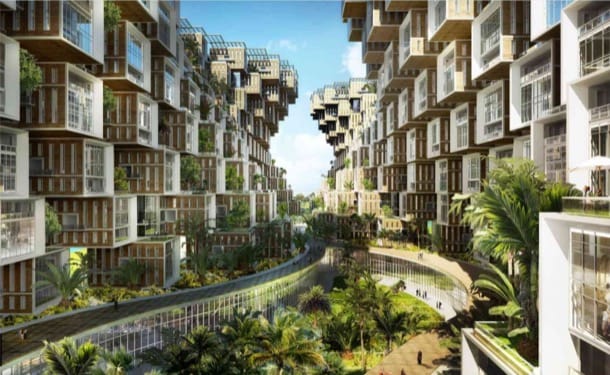 espacios comunes Arrecife de Coral - Vincent Callebaut