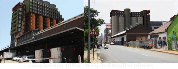 Residencia estudiantes en silo con contenedores Johannesburgo