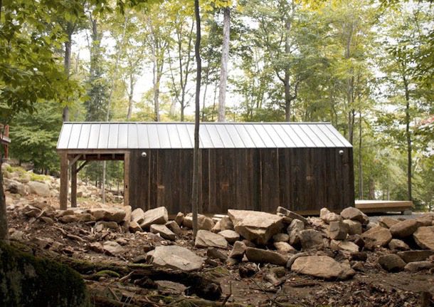 lateral de cabaña prefabricada Bunkie