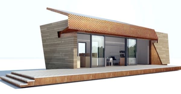 render prototipo casa prefabricada Paradigm