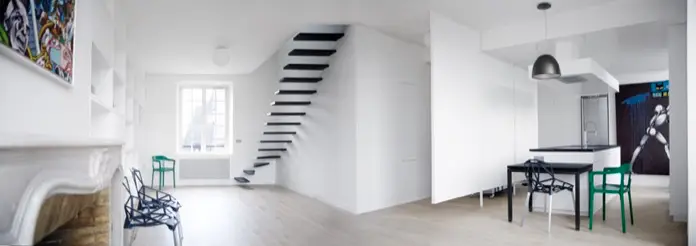 decoración de apartamentos, duplex moderno en Paris