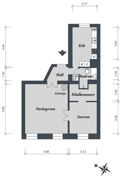 plano apartamento en Estocolmo
