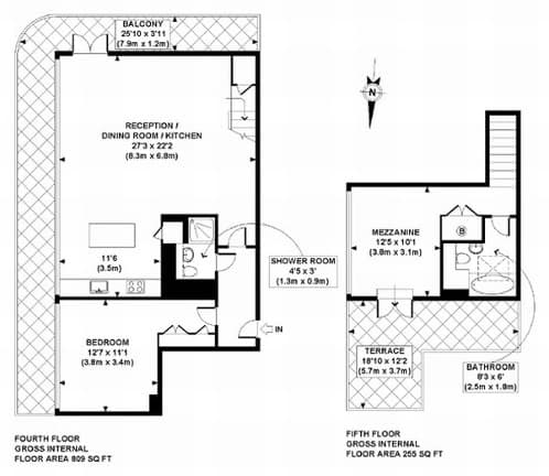 plano plantas duplex Londres