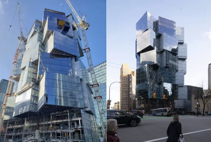 torre Deloitte Summit durante su construcción y ya terminada