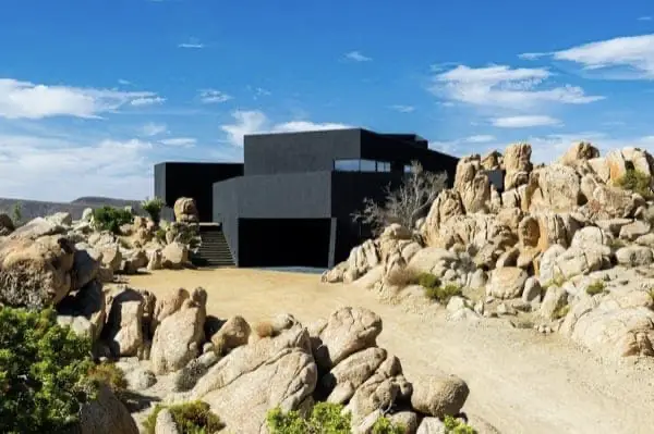 acceso garaje casa Black Desert House