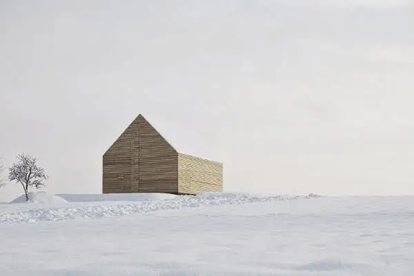 Summer House en paisaje nevado
