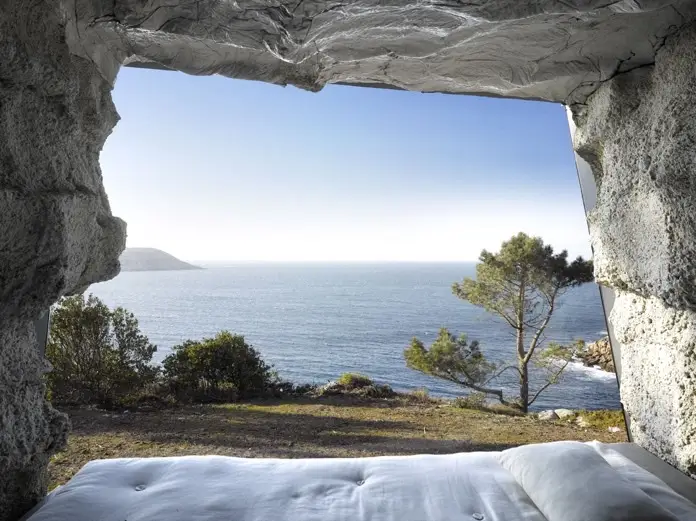 vista desde la ventana del refugio