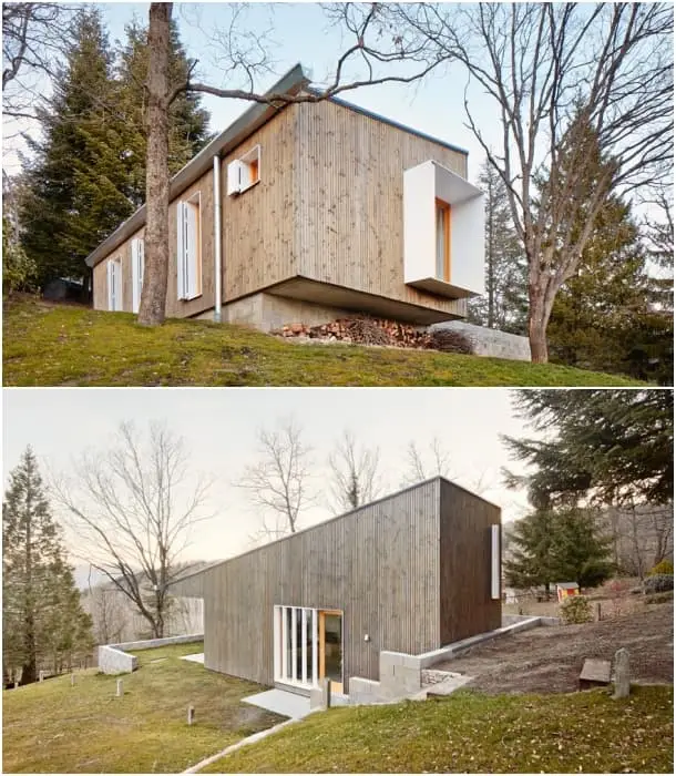 Cottage fachada casa de madera