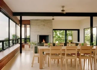 decoración sala comedor Casa Bluff