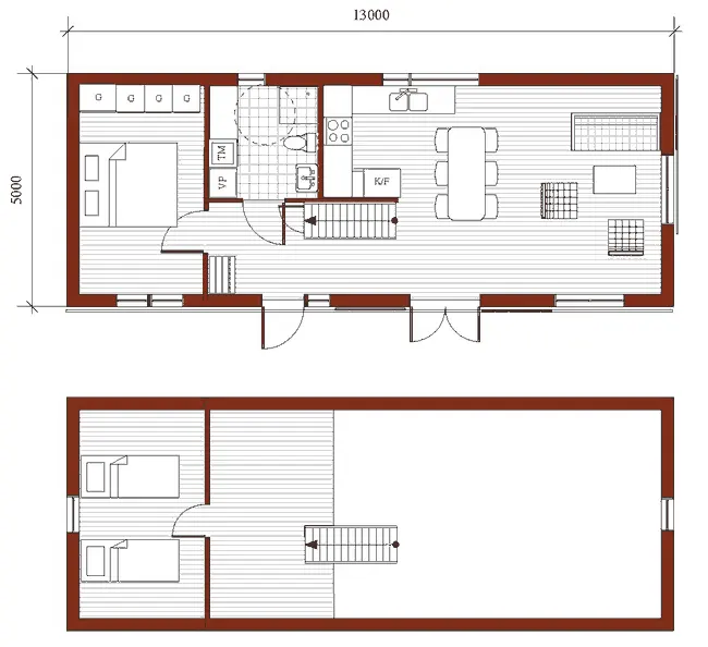 planos planta casa Dalåsen