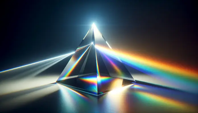 luz sobre piramide