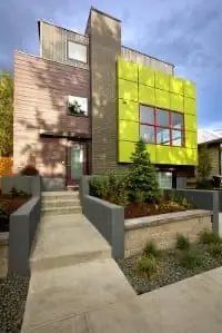 Green Cube House exterior
