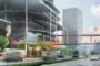 render exterior rascacielos parking Hong Kong