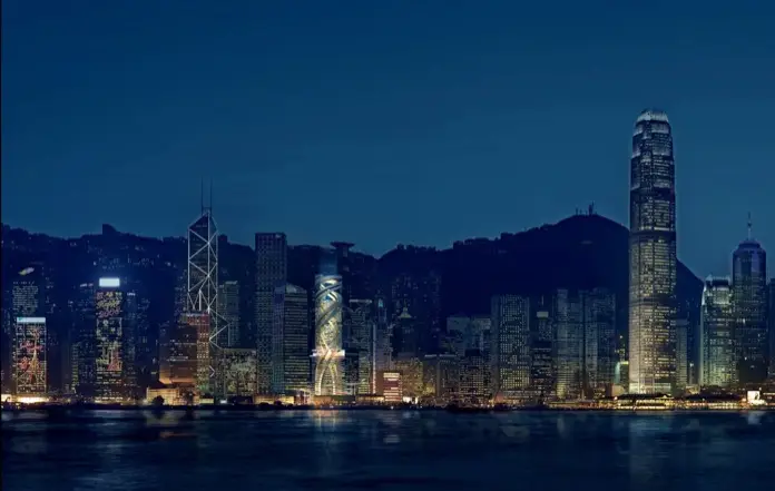 vista nocturna Car Park Tower Hong Kong