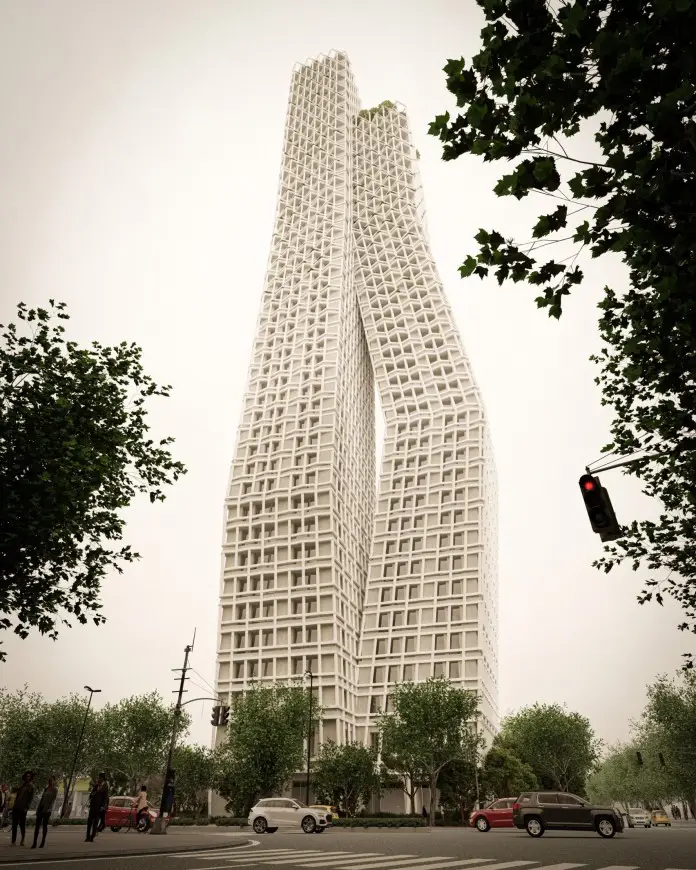 Bond Tower vista desde calle - Tirana